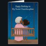 Fully Custom Grandma Granddaughter Birthday Card<br><div class="desc">A heartfelt birthday card you can personalise for any cherished girl in your life—granddaughter, goddaughter, niece, grand-niece, or even your own daughter. The front features a touching illustration of a grandmother and young girl - or any older woman and girl - beneath a starry sky, sharing a quiet moment on...</div>