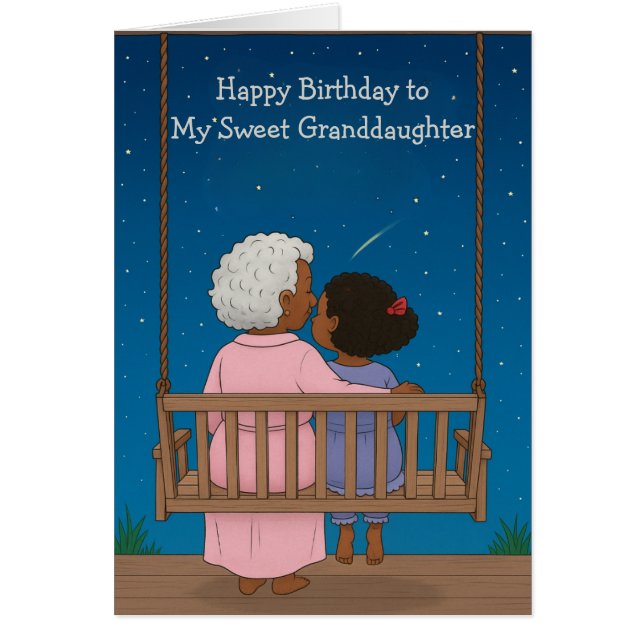 Fully Custom Grandma Granddaughter Birthday Card (Front)