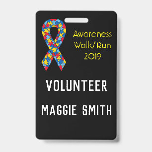 Fully Customisable Autism badge ID Badge