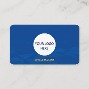 Fully Customisable Blue Waves Business Card
