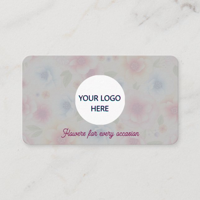 Fully Customisable Floral Business Card (Front)