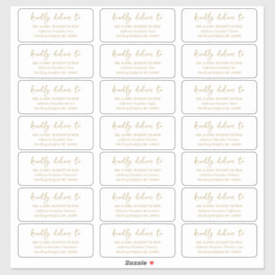 Fully Customisable Guest List Mailing Labels