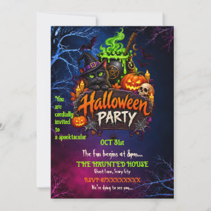 Fully Customisable Halloween Party Invitation