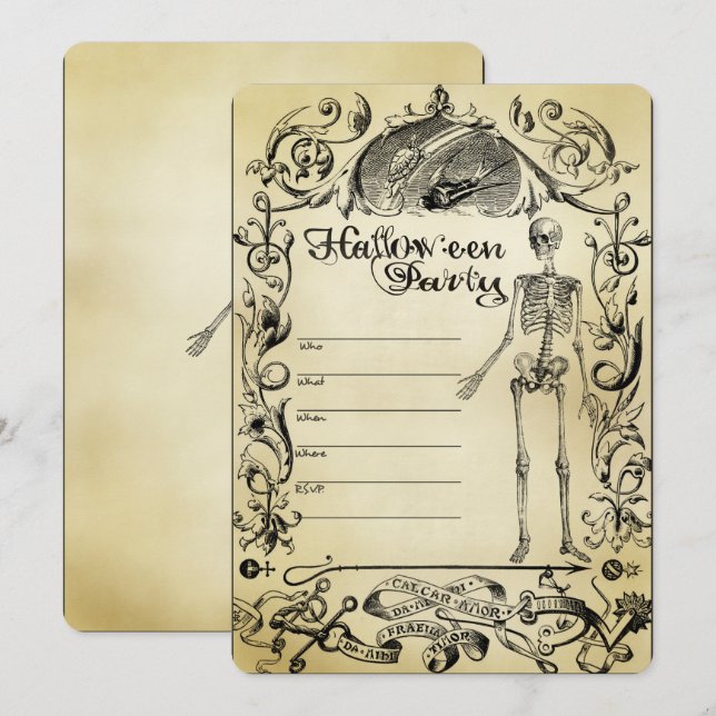 Fully Customisable Halloween Party Invitation (Front/Back)