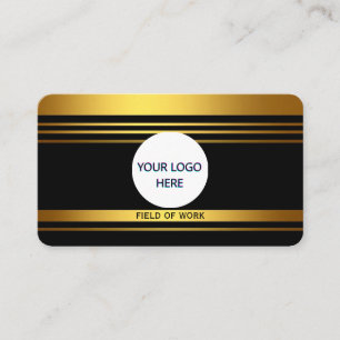 Fully Customisable Luxury Black & Gold Business Card