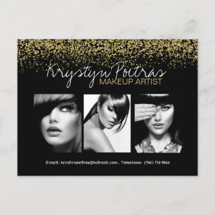 Fully Customisable Makeup Artist Comp Card