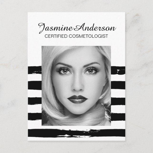 Fully Customisable Makeup Artist Comp Card (Front)