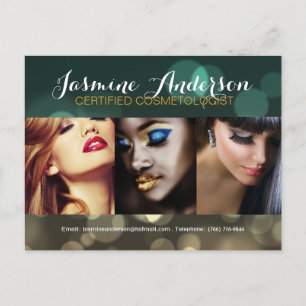 Fully Customisable Makeup Artist Comp Card