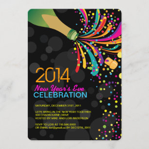 Fully Customisable New Years Party Invitation