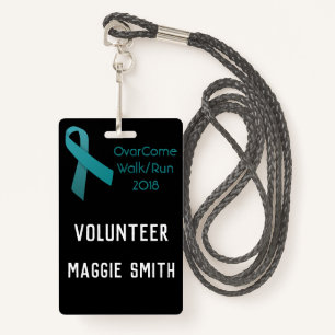 Fully Customisable Ovarian Cancer badge ID Badge