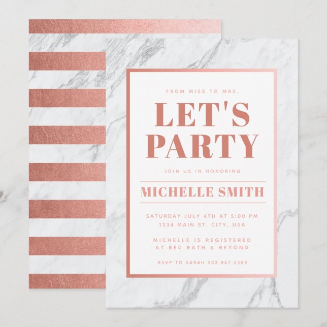 Fully Customisable Party Invitation (Front/Back)