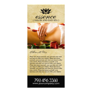 Fully Customisable Salon Menu Rack Card