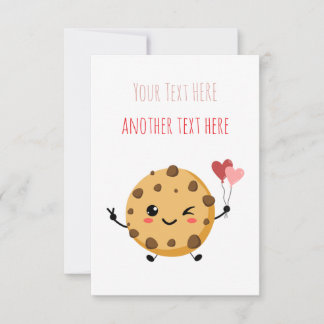 Fully Customisable Tall Vertical Cookie Teacher Th Thank You Card