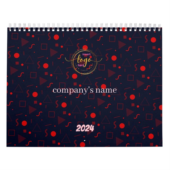 Fully Customisable With Company Info Corporate Calendar (Cover)