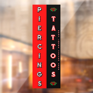 Fully Customise Tattoo Shop Piercings Tattoos  Window Cling