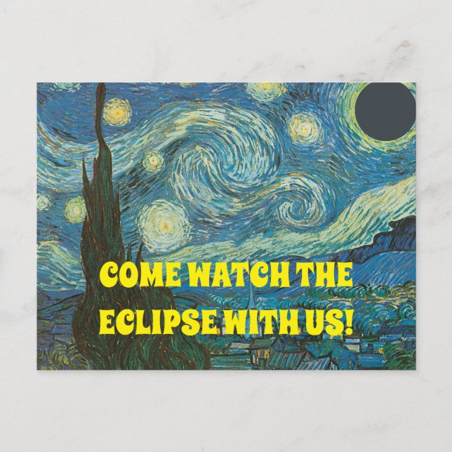 FULLY CUSTOMIZABLE ECLIPSE PARTY INVITATIONS (Front)