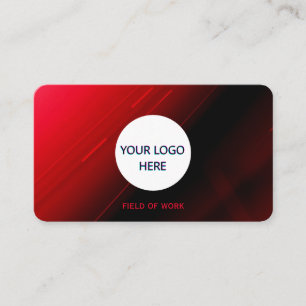 Fully Customizable Red & Black Business Card