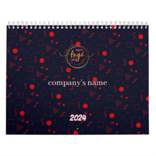 Fully Customizable With Company Info Corporate Calendar