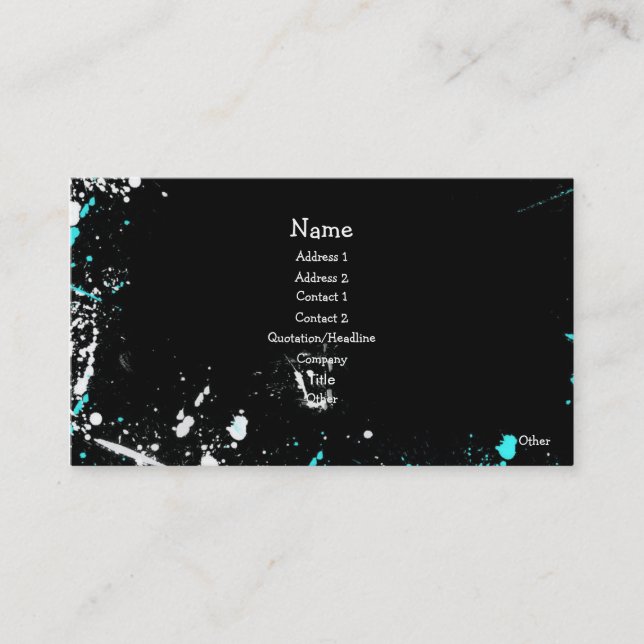 FULLY CUSTOMIZED BUSINESS CALLING CARD (Front)