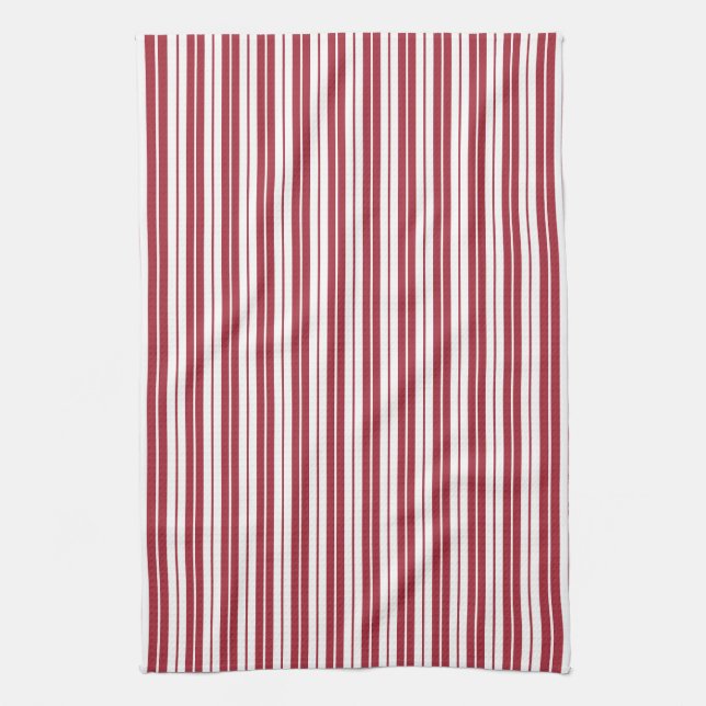 Fully Editable Colors Rustic Country Stripes Tea Towel (Vertical)