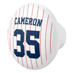 Fully Editable Colours Baseball Jersey Stripes Nam Ceramic Knob