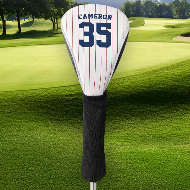 Fully Editable Colours Baseball Jersey Stripes Nam Golf Head Cover (Creator Uploaded)