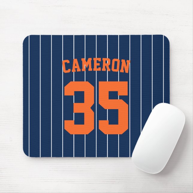 Fully Editable Colours Baseball Jersey Stripes Nam Mouse Mat (With Mouse)