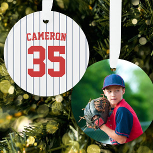 Fully Editable Colours Baseball Jersey Stripes Nam Ornament