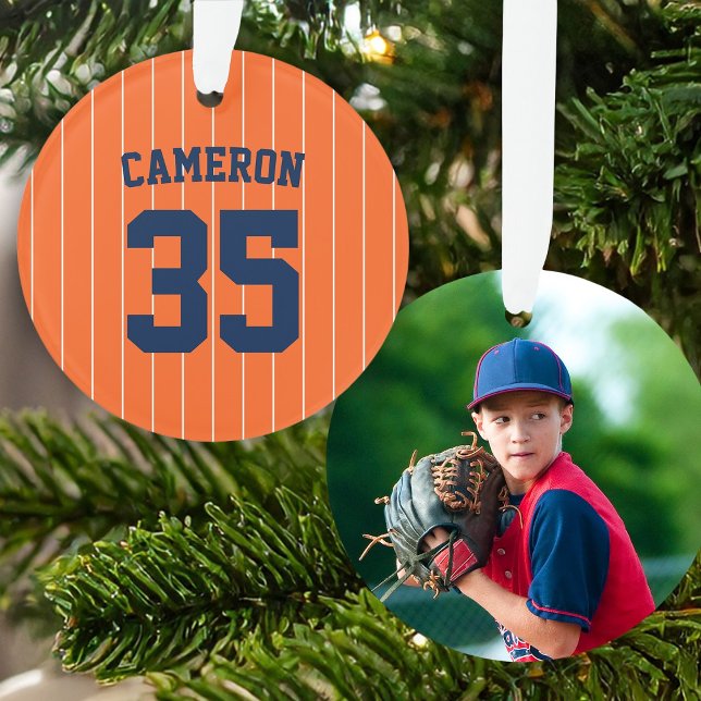 Fully Editable Colours Baseball Jersey Stripes Nam Ornament (Creator Uploaded)