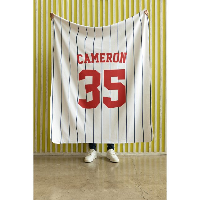 Fully Editable Colours Baseball Jersey Stripes Nam Sherpa Blanket (Creator Uploaded)