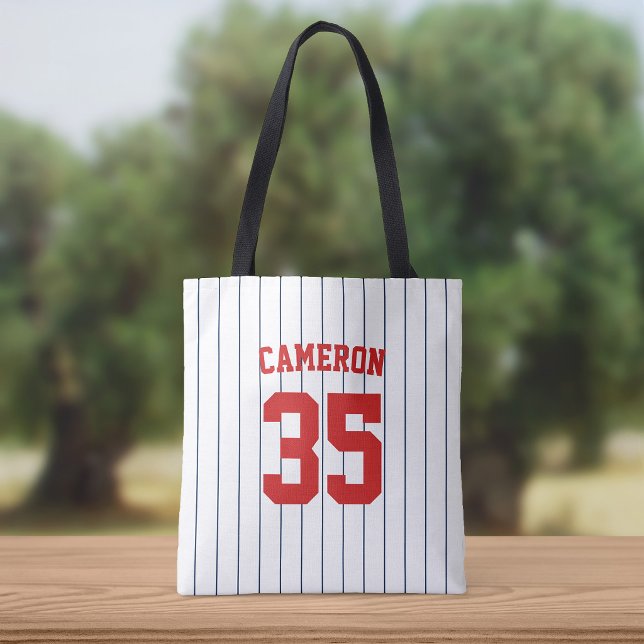 Fully Editable Colours Baseball Jersey Stripes Nam Tote Bag (Creator Uploaded)