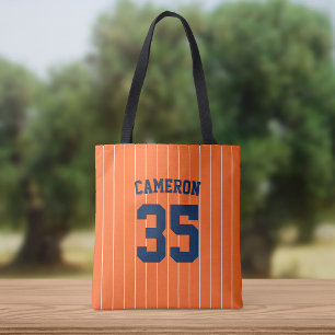 Fully Editable Colours Baseball Jersey Stripes Nam Tote Bag