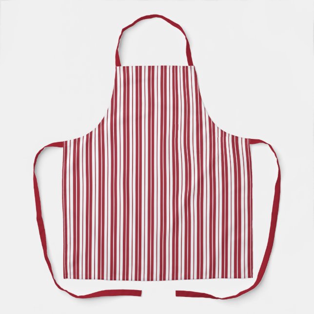 Fully Editable Colours Rustic Country Stripes Apron (Front)