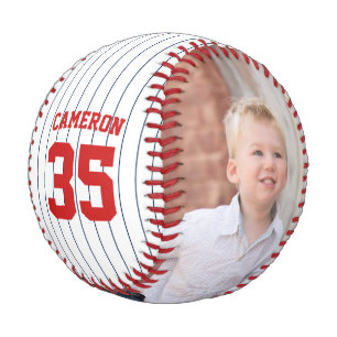 Fully Editable Colours Stripes Name Number Photo Baseball