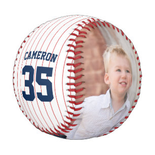 Fully Editable Colours Stripes Name Number Photo Baseball