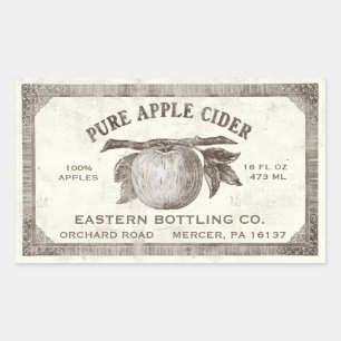 Fully Editable Vintage Apple Cider Label Grunge