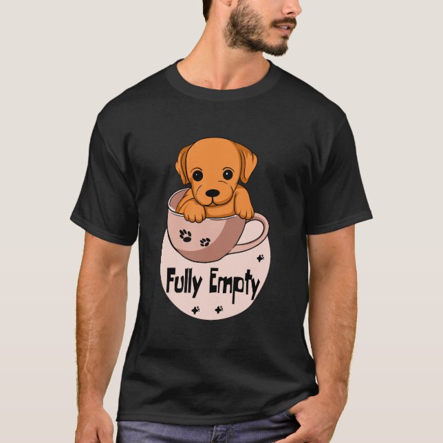 Fully empty Kawaii orang puppy in a coffee mug  T-Shirt (Front)