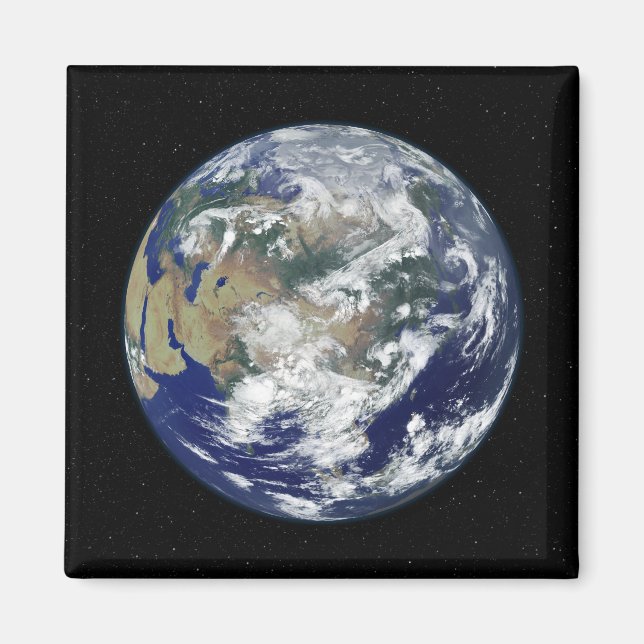 Fully lit Earth centred on Asia Magnet (Front)