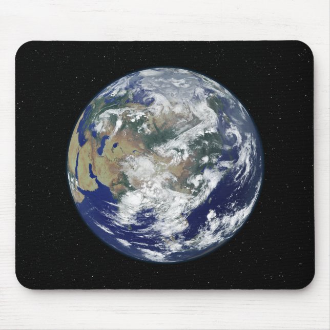 Fully lit Earth centred on Asia Mouse Mat (Front)