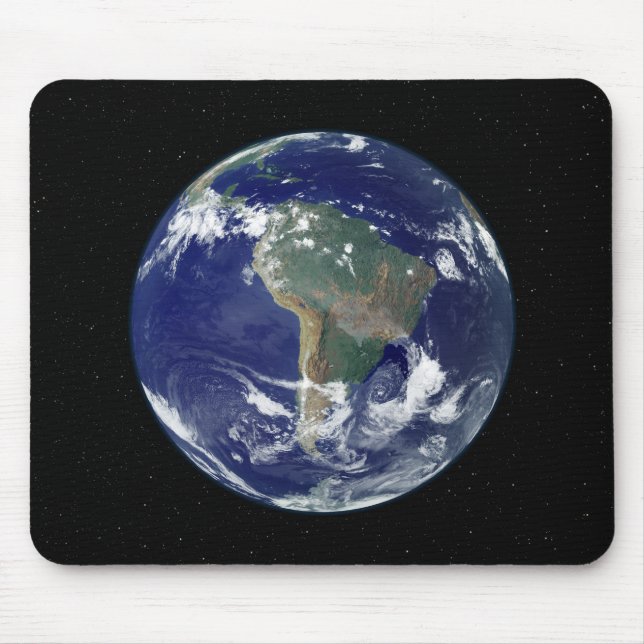 Fully lit Earth centred on South America Mouse Mat (Front)