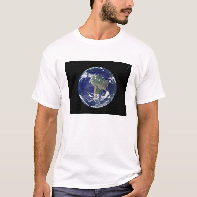 Fully lit Earth centred on South America T-Shirt (Front)