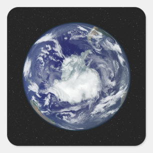 Fully lit full disc image square sticker