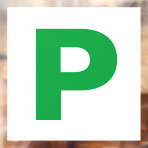 Fully Magnetic P Plates for New Drivers Window Cling