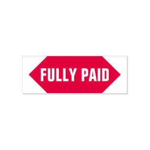 "FULLY PAID" Rubber Stamp