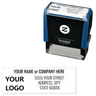 Fully Personalised Stamp Name Address Logo Font