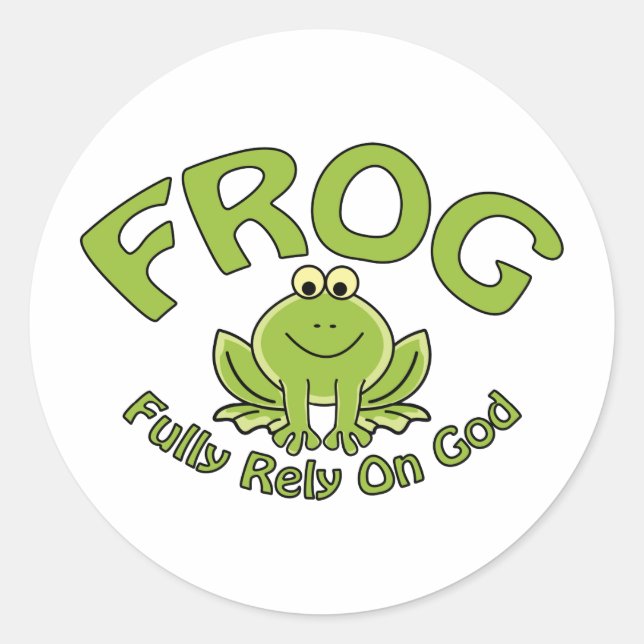 Fully Rely On God Classic Round Sticker (Front)
