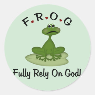 Fully Rely on God Classic Round Sticker