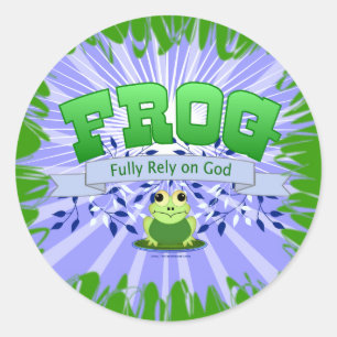 Fully Rely on God Classic Round Sticker