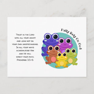 Fully Rely On God FROG Christian Encouragement Postcard
