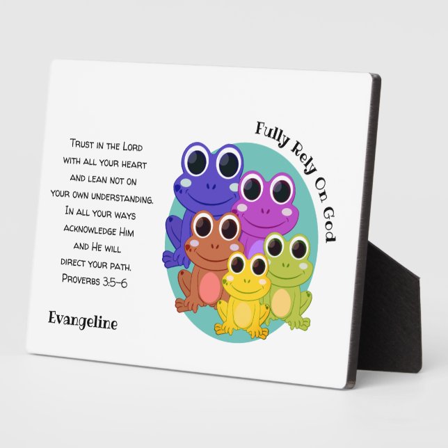 Fully Rely On God FROG Christian Plaque (Side)